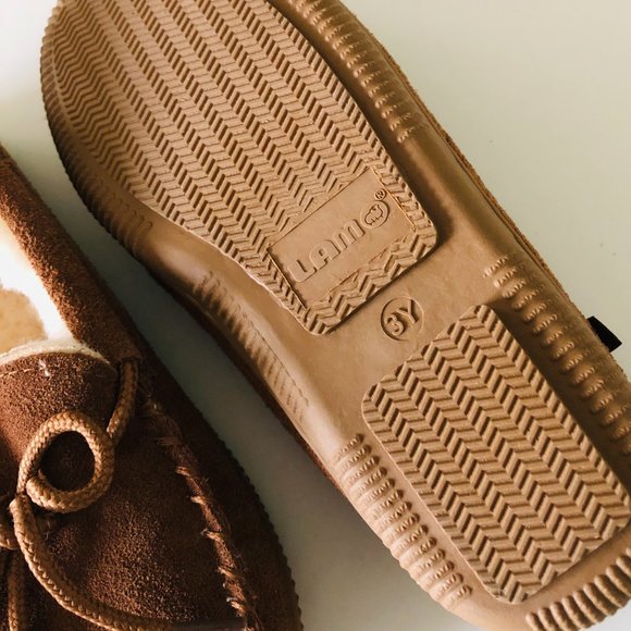 LAMO Sheepskin Chestnut Slippers Kids Size 3 Year - Picture 3 of 6